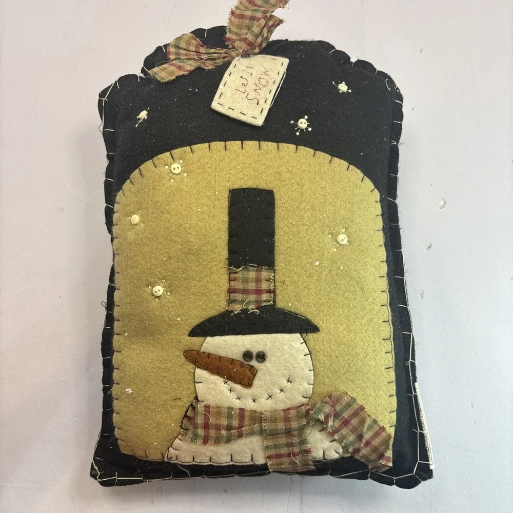 Two Decorative Pillow Snowman 9x13